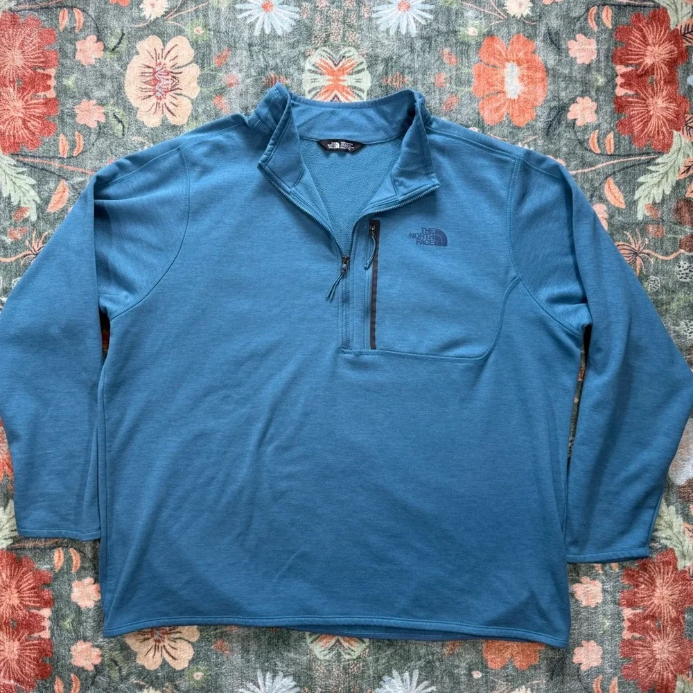 The North Face Mens Canyonlands 1/2 Zip Pullover Blue Fleece XXXL‎